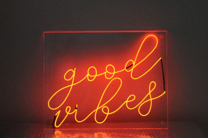 good vibes neon signs for weddings