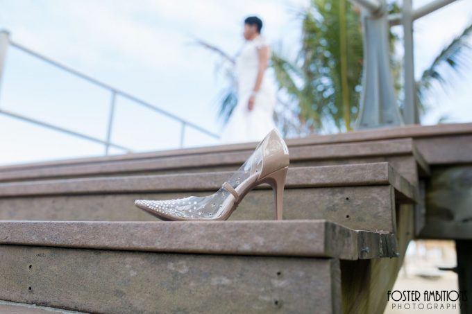 the bride's beautiful heels - le club avenue wedding