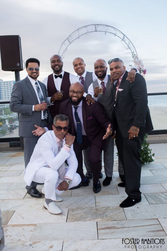 group photo at wedding