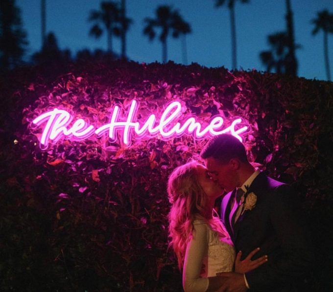 name in neon lights