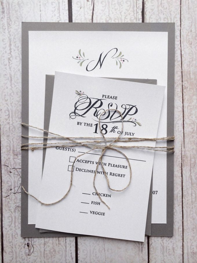 rustic winter wedding invitations