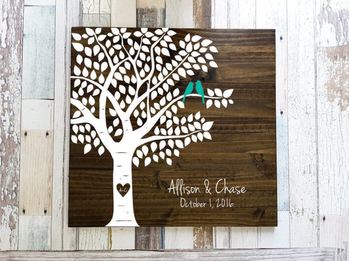 wedding guest book tree sign