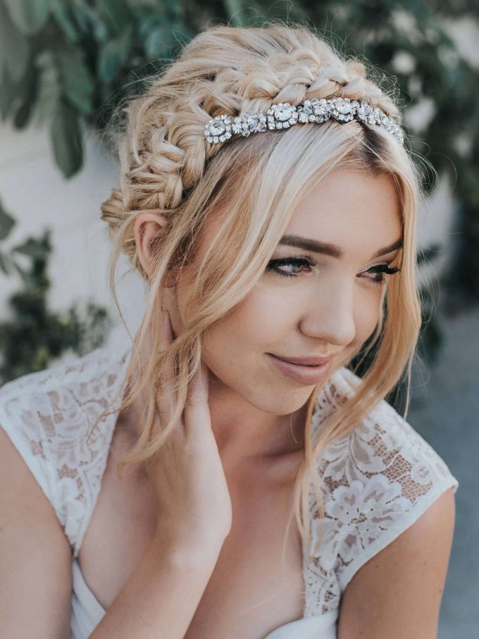 how to wear bridal headband