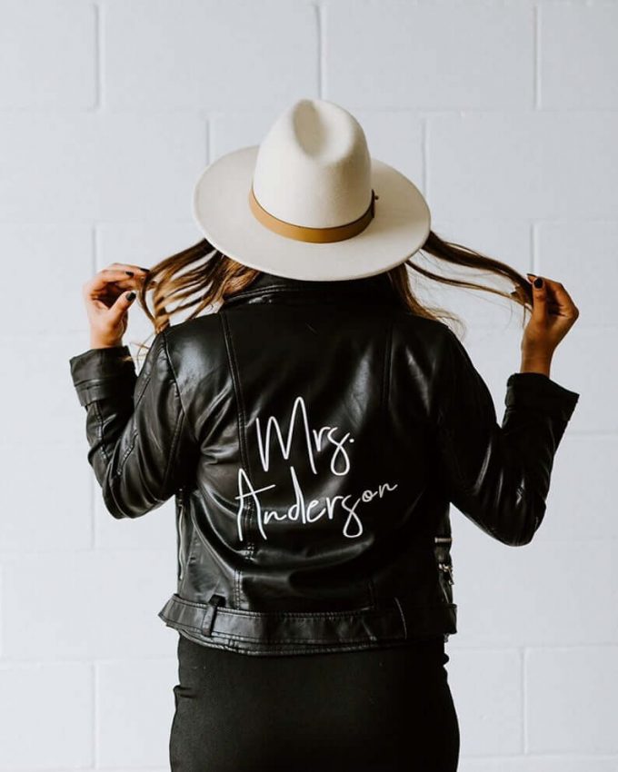 personalized mrs leather jacket