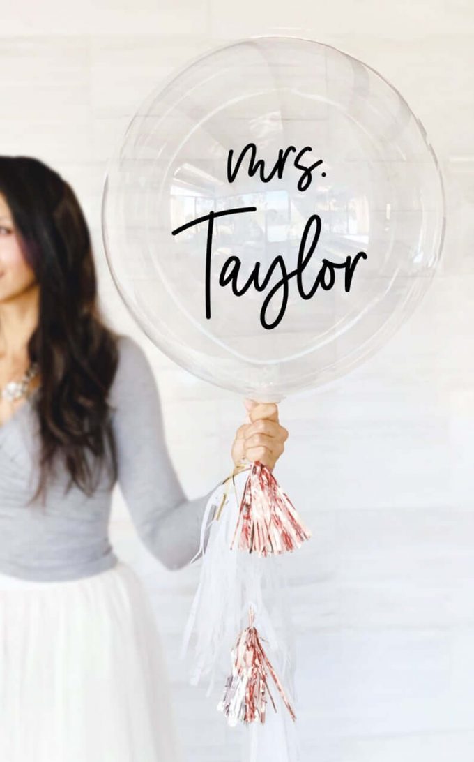 personalized mrs balloons