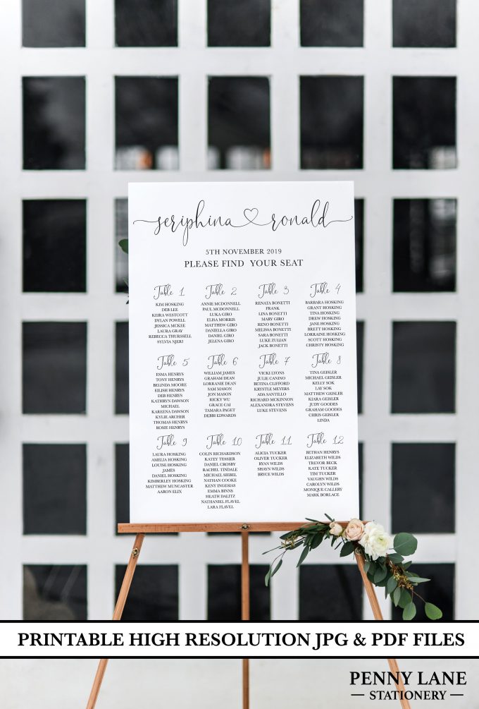 make your wedding seating chart