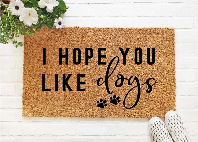 cute dog doormats