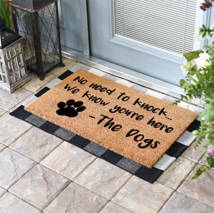 funny dog doormats