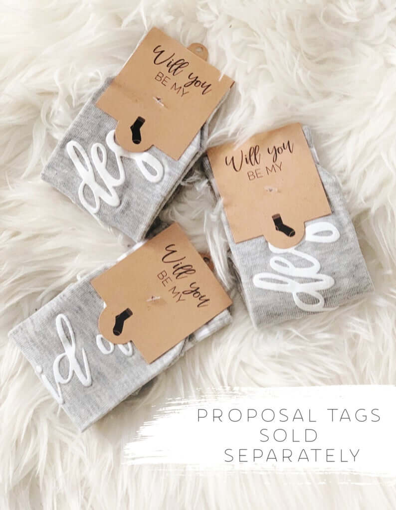 Be My Bridesmaid Socks: Cozy + Custom Sock Proposal for Bridesmaids