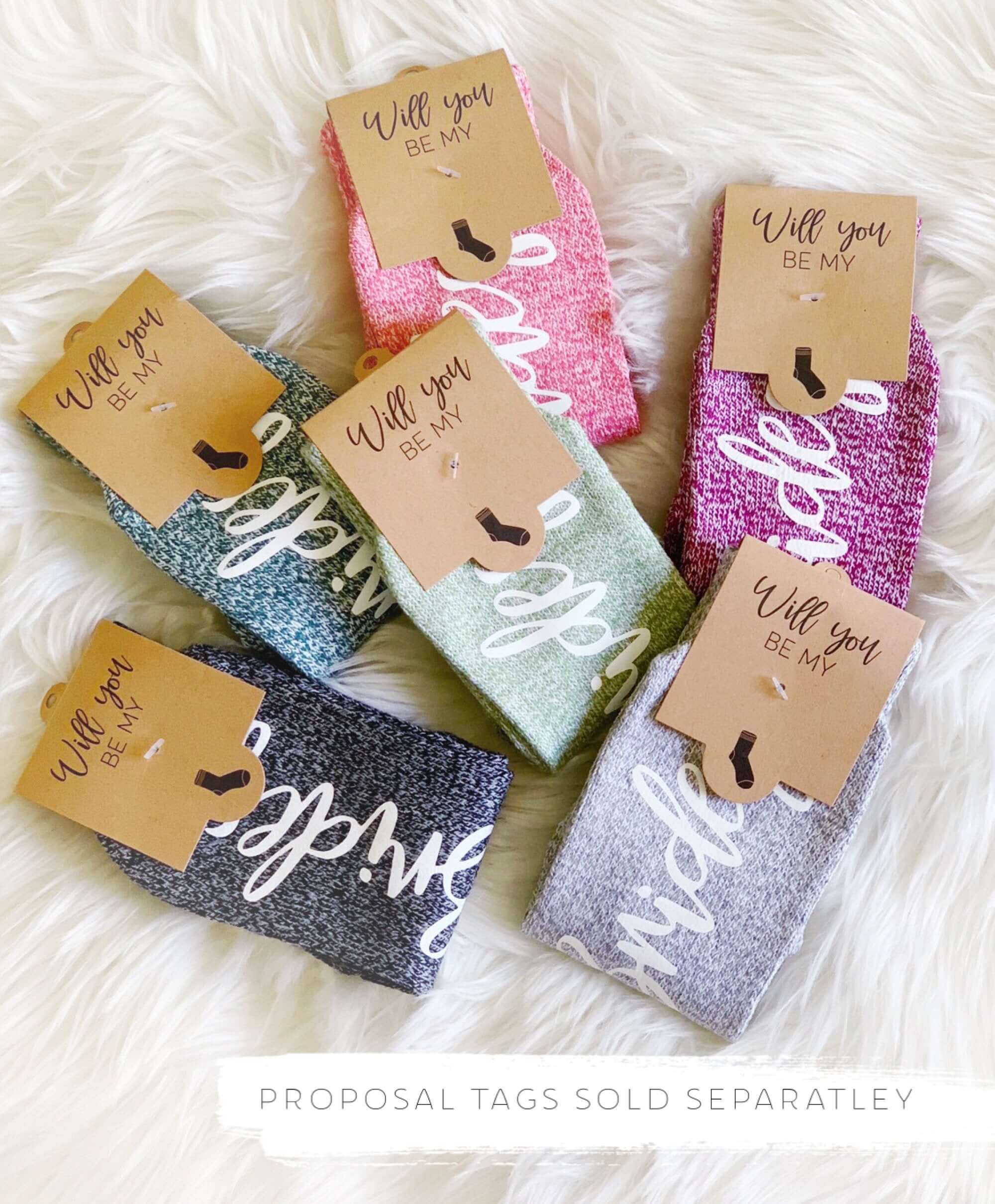 Be My Bridesmaid Socks: Cozy + Custom Sock Proposal for Bridesmaids