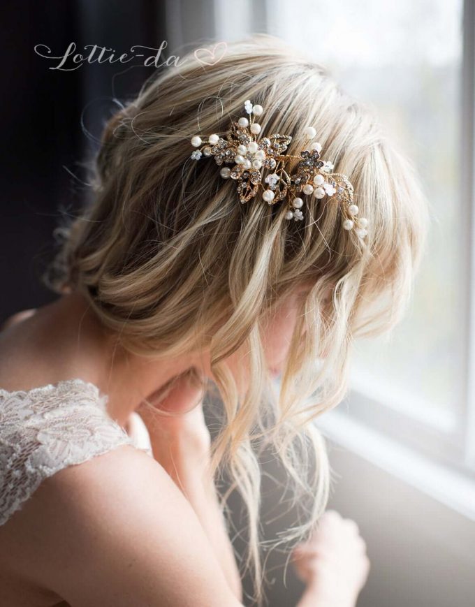 bridal boho hair comb