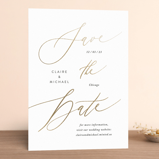 save the date cards with no photo