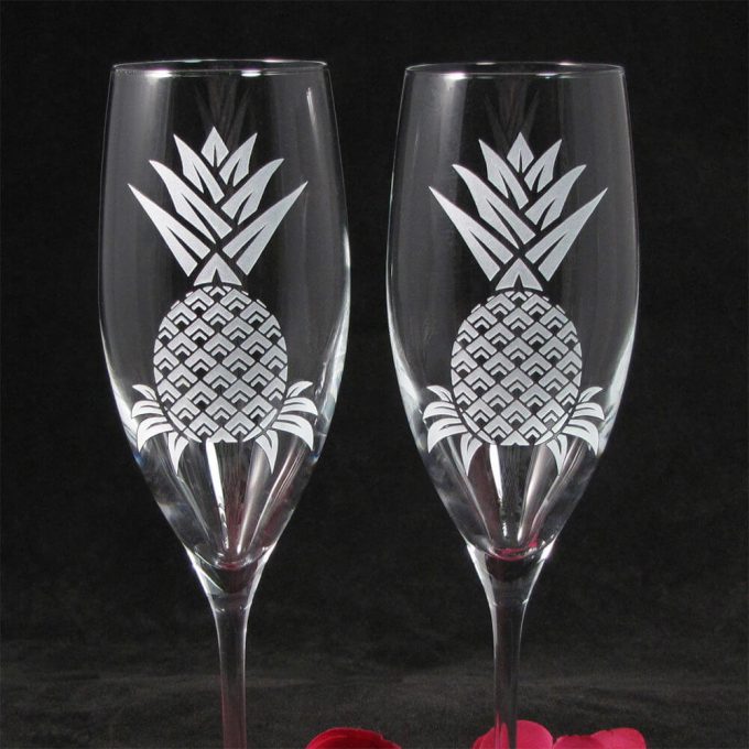 pineapple champagne flutes