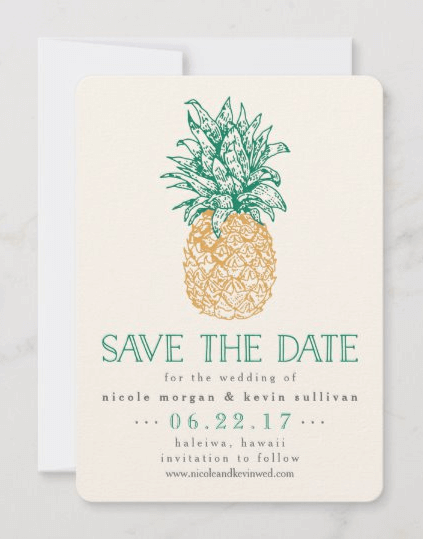 pineapple save-the-dates
