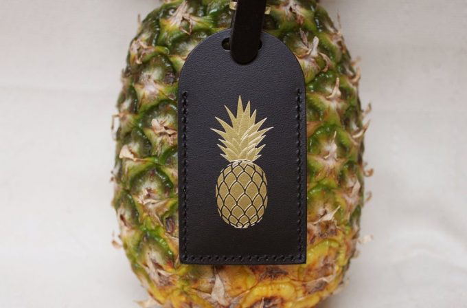 pineapple luggage tags