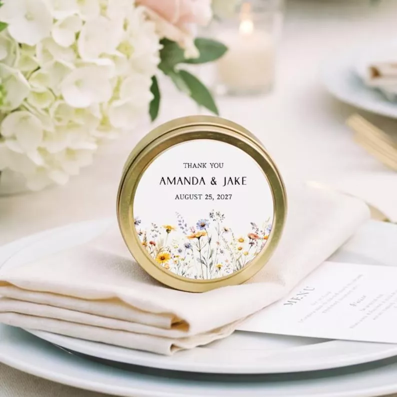 candle favors for spring weddings