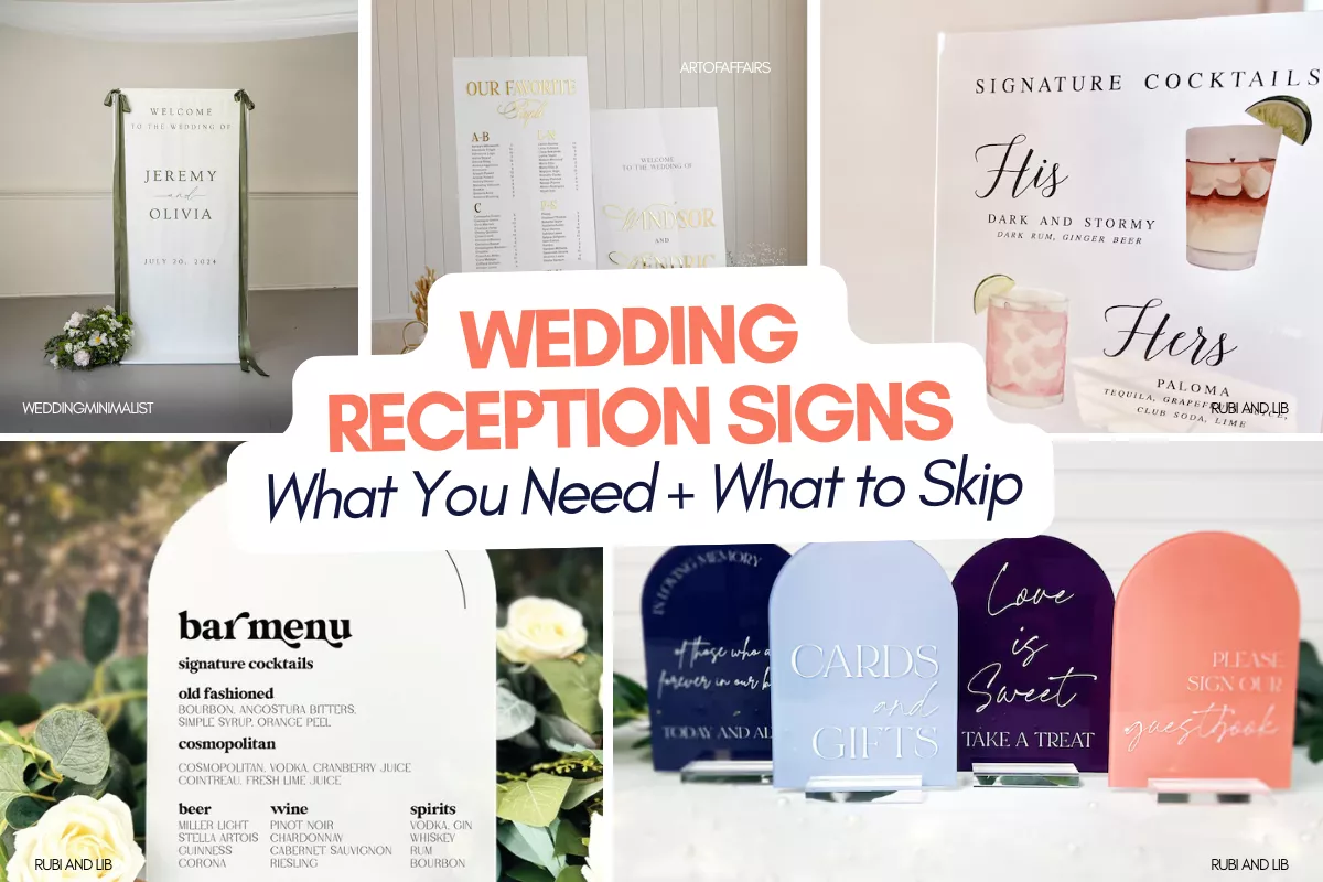 Wedding Reception Signs: The Complete List of Signs You Need