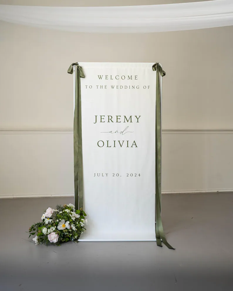 wedding welcome sign for a reception