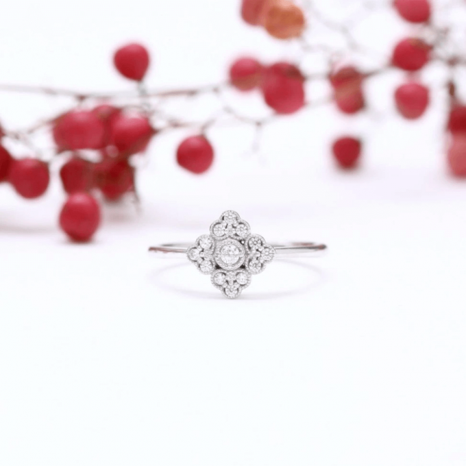 handcrafted art deco engagement ring