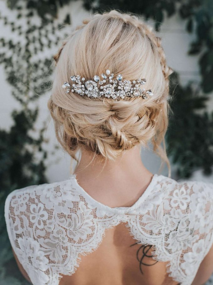 wedding updos with braids and curls