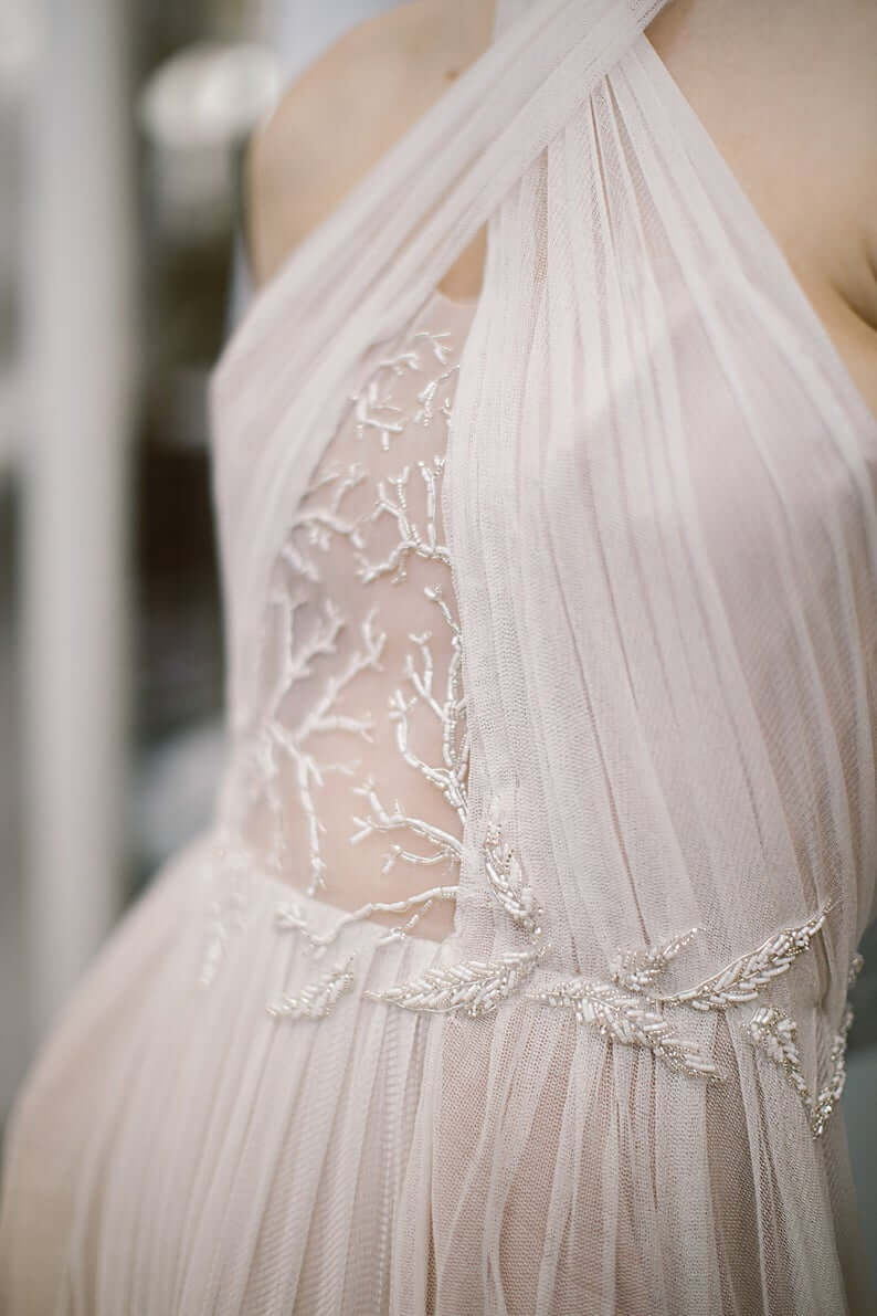 Crossed Halter Neck Wedding Dress: THIS ONE IS IT! | Emmaline Bride