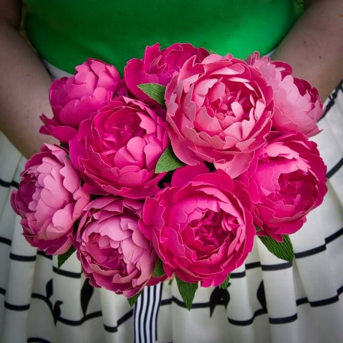 peony bouquet made of paper