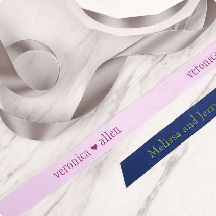 personalized ribbons for wedding favors