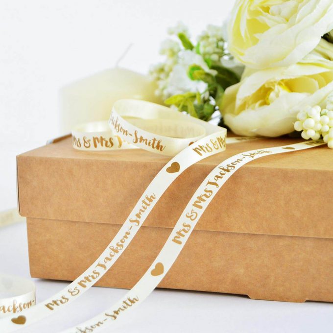 personalized ribbons for wedding favors