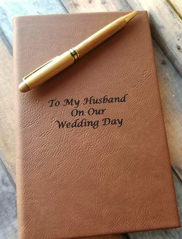 groom gift morning of wedding journal