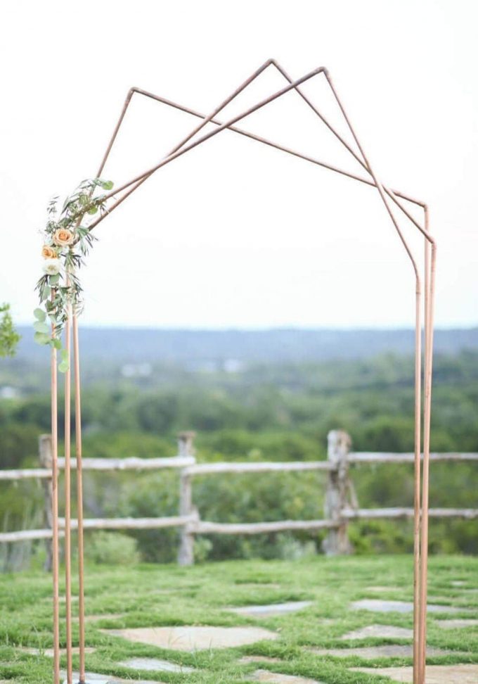 copper wedding arch