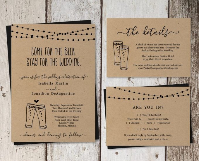 funny wedding invitation wording examples