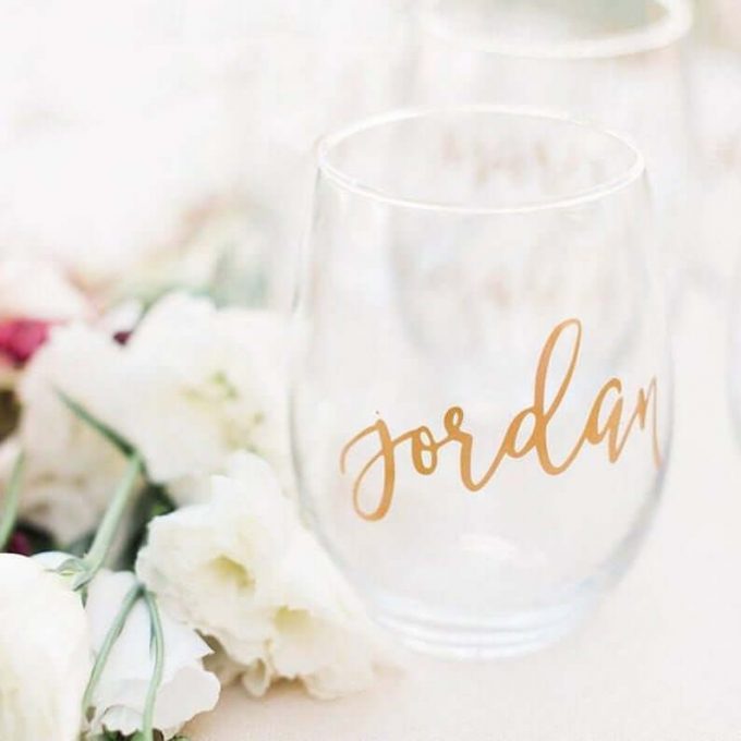 personalized wine glasses bridesmaids