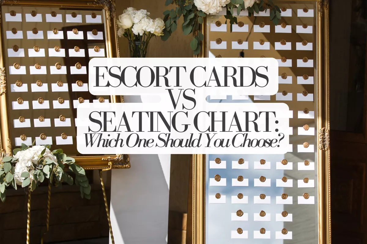 escort cards vs seating chart wedding comparison display