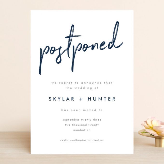 wedding postponement cards