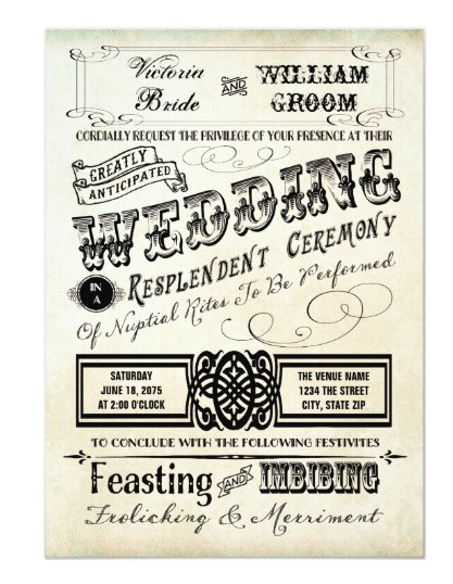funny wedding invitation wording examples