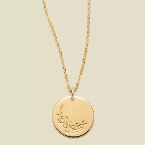 minimalist birth flower necklace for bridesmaids as a meaningful personalized gift