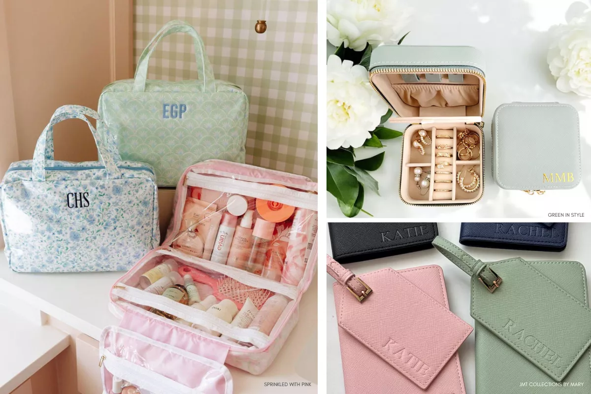 personalized travel gifts for maid of honor including useful wedding thank-you presents