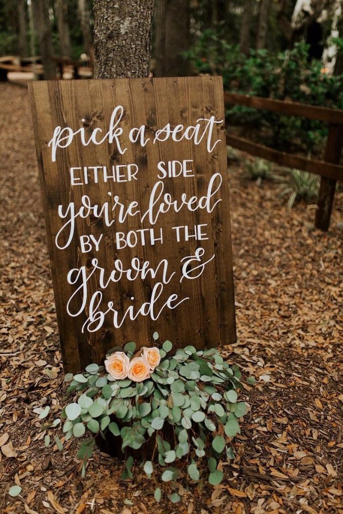 wooden wedding signs