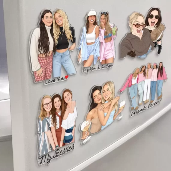 bridesmaid portrait magnet gift idea