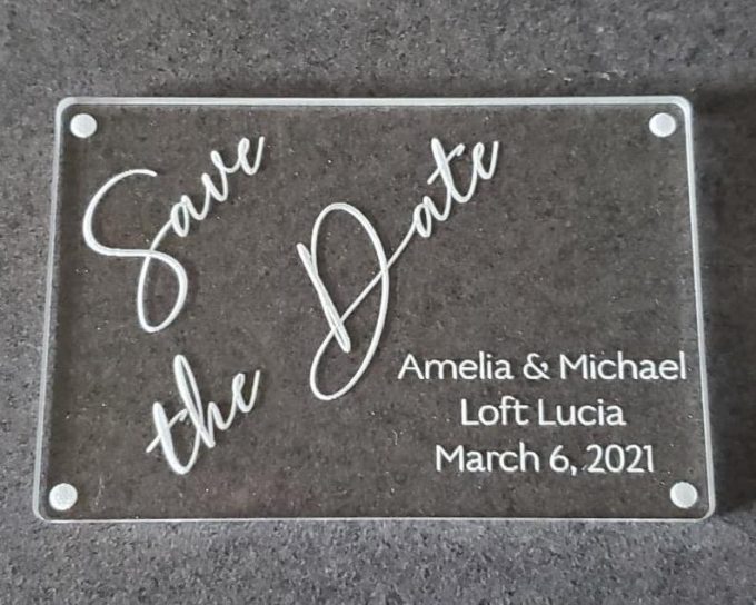 acrylic save the dates