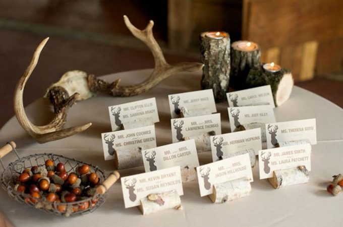 rustic place card holders