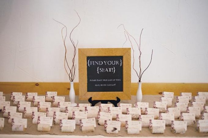 rustic place card holders