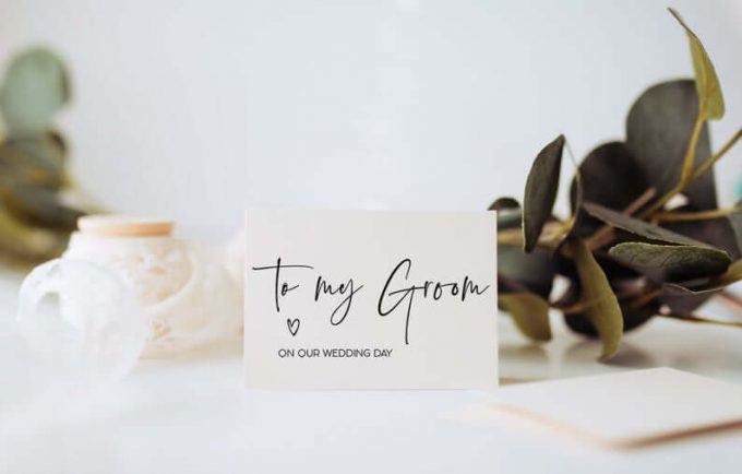bride to groom cards