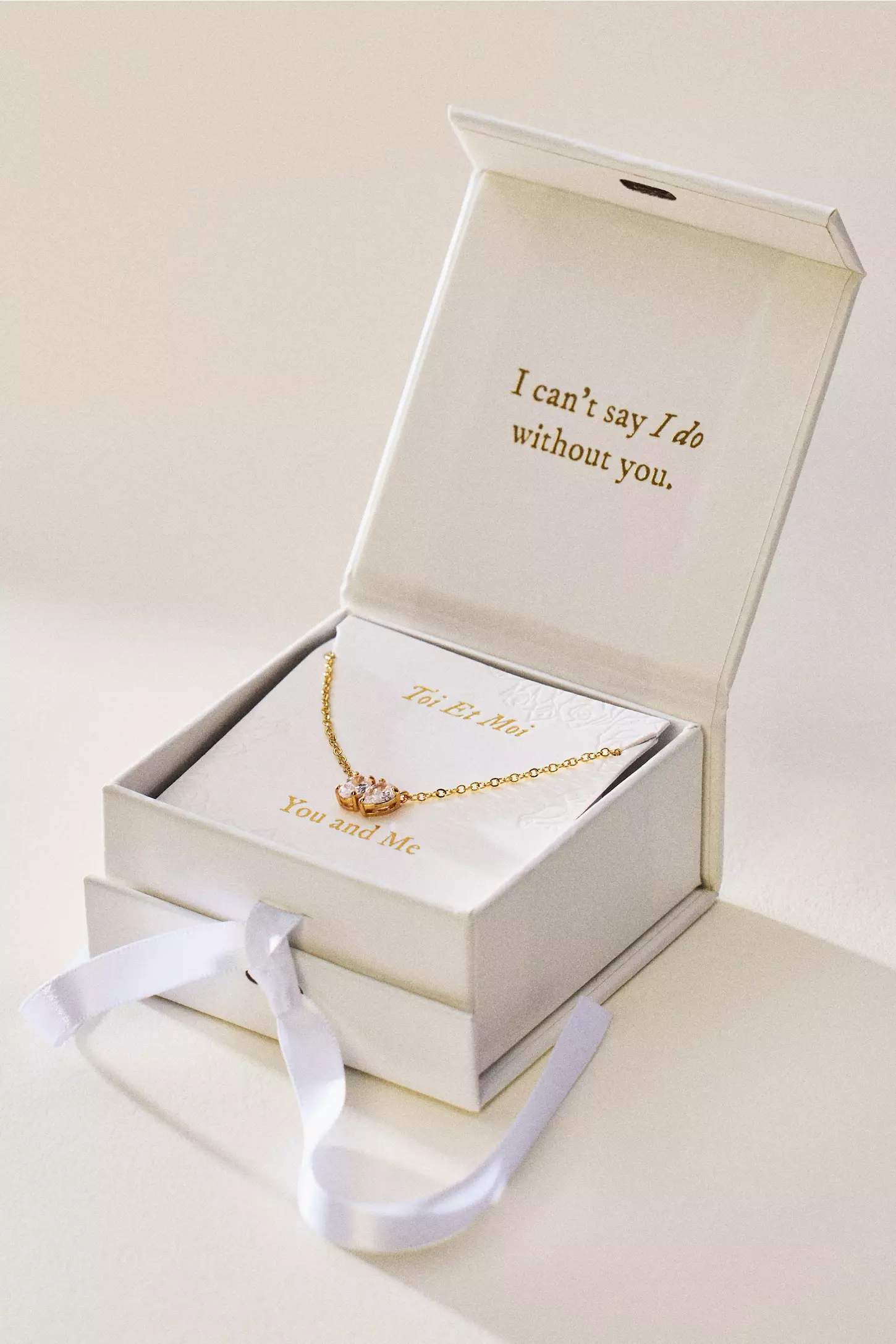custom toi et moi maid of honor necklace gift