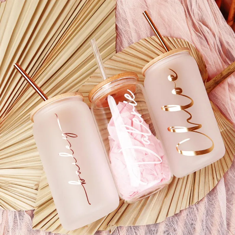 cute drink tumblers for iced coffee bridesmaids