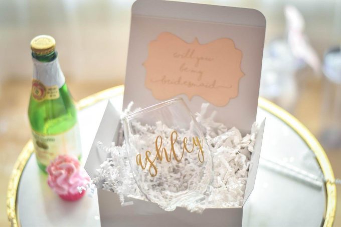wine glass bridesmaid proposal box