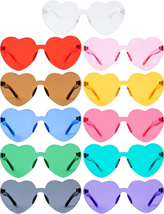 heart sunglasses without frame