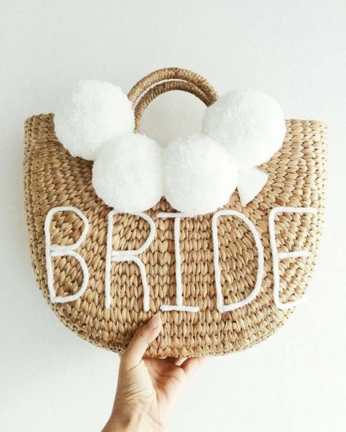 straw bag for bride