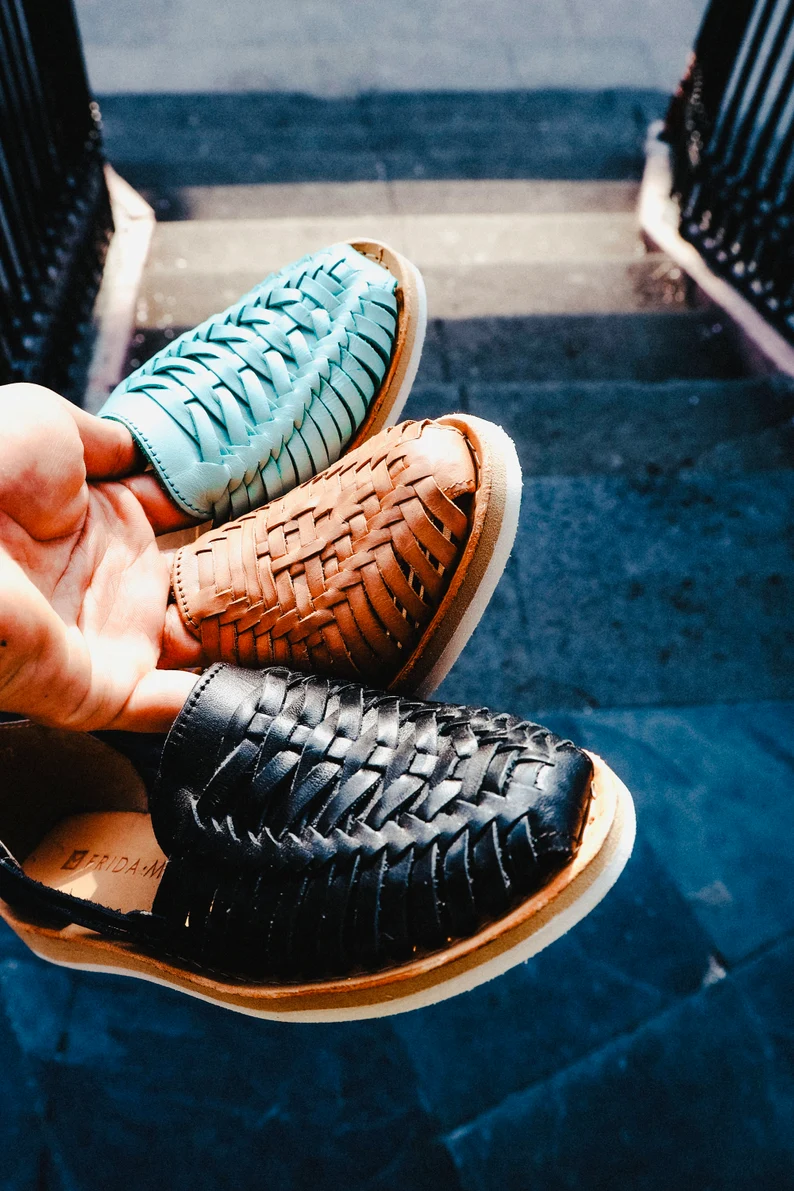huarache sandals for a beach wedding guest
