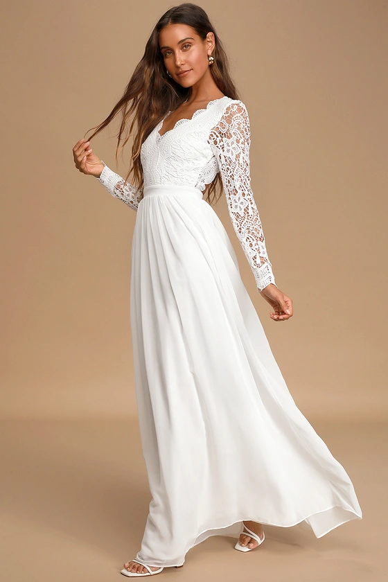 casual wedding dresses with long sleeves